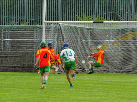 Action from the senior hurling league game against MacCumhaill's.