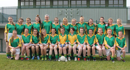 Action from the ladies under 14 match between Donegal and New York.