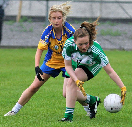 Action from the ladies senior match between Aodh Ruadh and Glencar Manorhamilton.