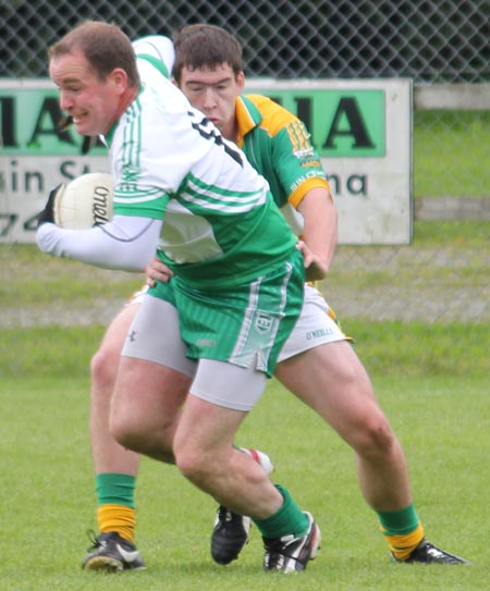 Action from the intermediate championship game between Aodh Ruadh and Buncrana.