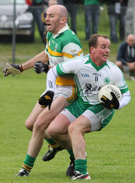 Action from the intermediate championship game between Aodh Ruadh and Buncrana.