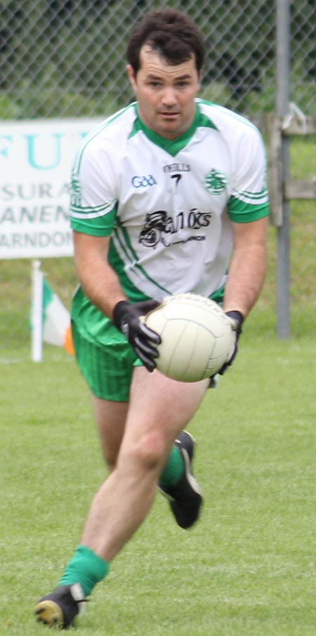 Action from the intermediate championship game between Aodh Ruadh and Buncrana.