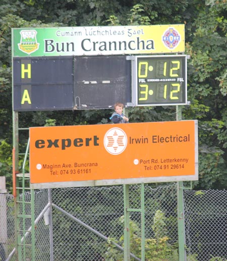 Action from the intermediate championship game between Aodh Ruadh and Buncrana.