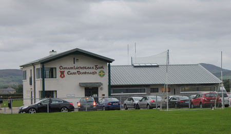 Action from the under 21 B Championship game between Aodh Ruadh and Carndonagh.