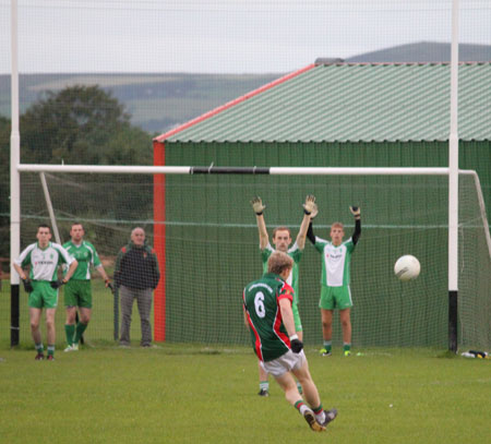 Action from the under 21 B Championship game between Aodh Ruadh and Carndonagh.