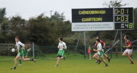 Action from the under 21 B Championship game between Aodh Ruadh and Carndonagh.