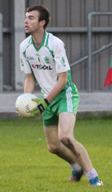 Action from the under 21 B Championship game between Aodh Ruadh and Carndonagh.