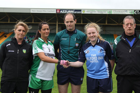 Action from the intermediate ladies final between Aodh Ruadh and Milford.