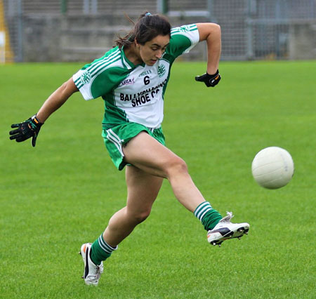 Action from the intermediate ladies final between Aodh Ruadh and Milford.