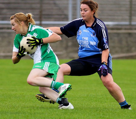 Action from the intermediate ladies final between Aodh Ruadh and Milford.