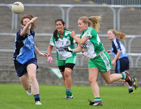 Action from the intermediate ladies final between Aodh Ruadh and Milford.