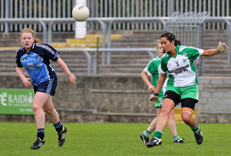 Action from the intermediate ladies final between Aodh Ruadh and Milford.