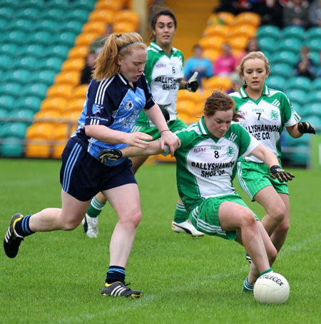 Action from the intermediate ladies final between Aodh Ruadh and Milford.