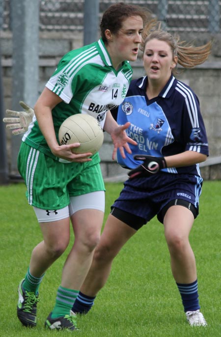 Action from the intermediate ladies final between Aodh Ruadh and Milford.