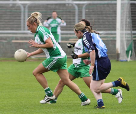 Action from the intermediate ladies final between Aodh Ruadh and Milford.