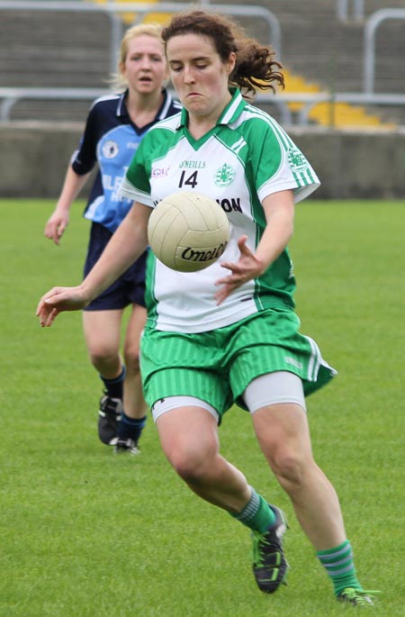 Action from the intermediate ladies final between Aodh Ruadh and Milford.