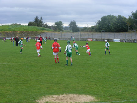 Midfield action from Aodh Ruadh v Coolera Strandhill.