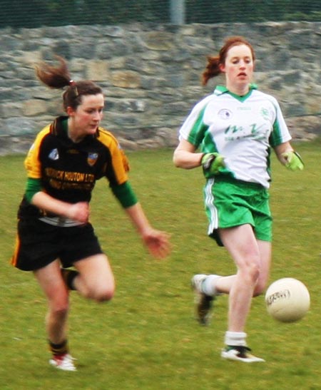 Aodh Ruadh ladies in action against Malin.