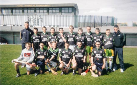 The U16 hurling Setanta team who won the Seamus Grimes memorial trophy.