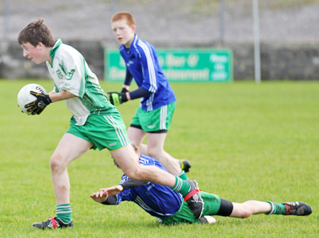 Action from the Bakery Cup final.