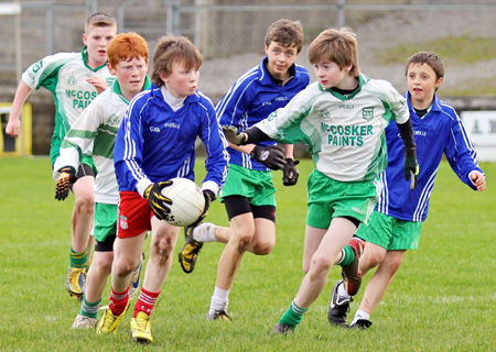 Action from the Bakery Cup final.