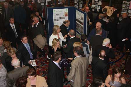 Taking in the display of Aodh Ruadh history in the foyer of the Abbey Centre.