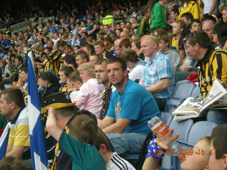 Michael Ayres and Kevin McDermott, under 10 managers deep in thought at Croke Park.