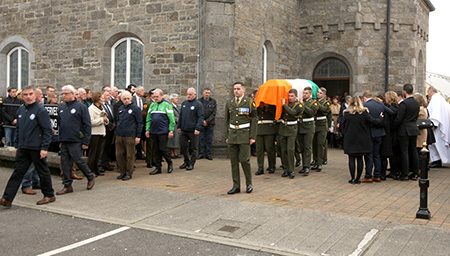 The funeral of John Larkin.