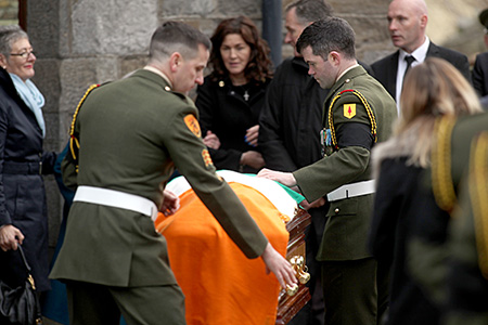 The funeral of John Larkin.