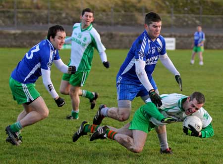 Action from the inaugural Colman Kerr Charity Match.
