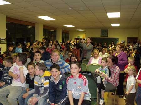 A packed Ars Aodh Ruaidh enjoying underage hurling presentation night.