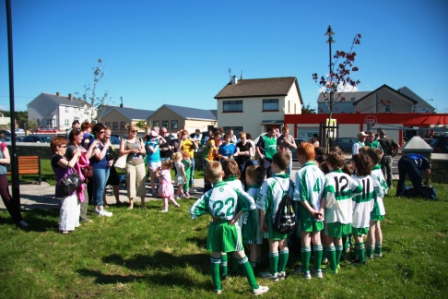 Action from the official opening of Pirc Aoidh Ruaidh.